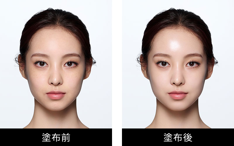 塗布前、塗布後の写真