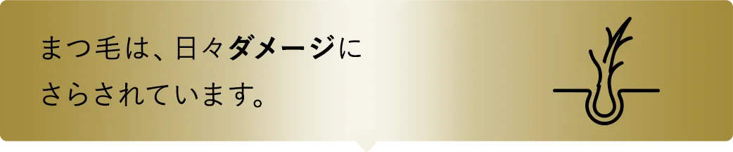 まつ毛は、日々ダメージにさらされています。