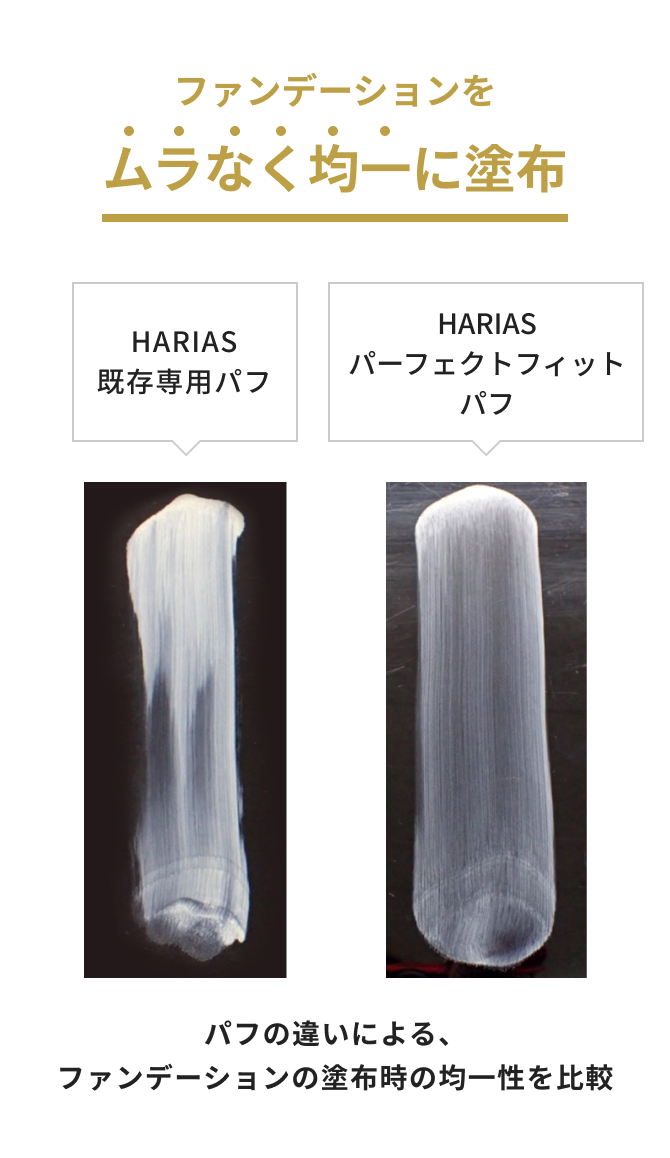 ファンデーションをムラなく均一に塗布