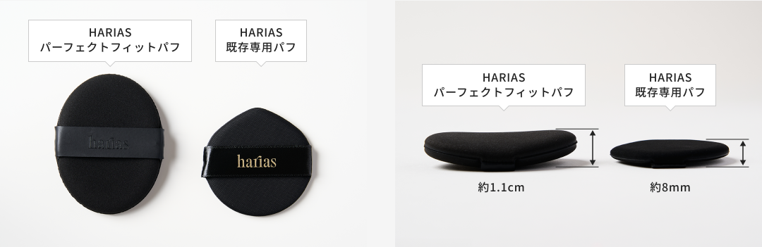 既存パフとの比較