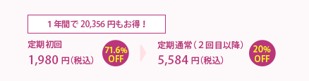 １年間で20,356円もお得！