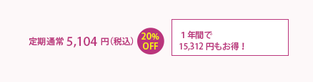 １年間で15,312円もお得！